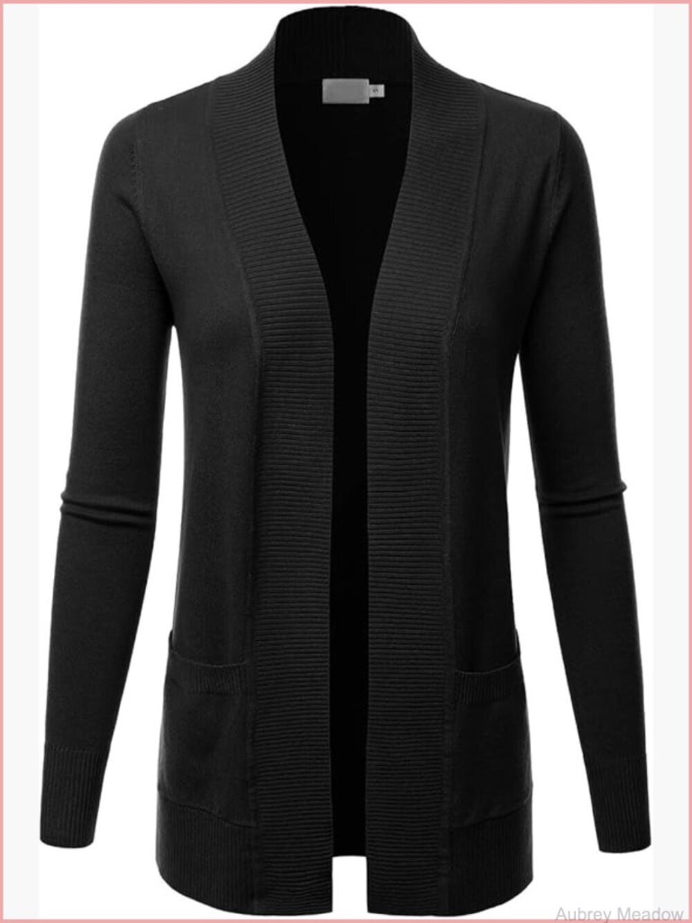 Open Front Long Sleeve Knit Cardigan with Pockets